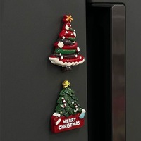 2 Imanes Decorativos para Refrigerador con Forma de Árbol de Navidad, Bastones de Caramelo, Copos de Nieve y Estrellas, para Regalos Navideños y Decoración
