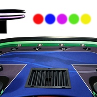 Table de Roulette de Casino de Luxe à LED 2023 de 94 Pouces avec 10 Sièges, Table de Blackjack et de Poker pour Club de Casino