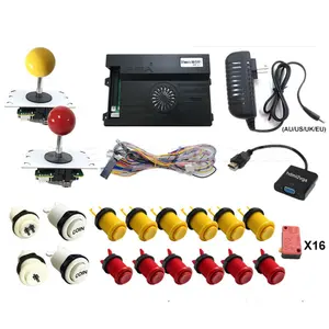 DIY街机控制台套件潘多拉EX2 8000合1家庭版游戏手柄操纵杆和按钮