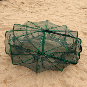 Filet de pêche pliable automatique, piège à appâts pour truites, vairons, écrevisses, crevettes, crabes, poissons-chats, pièges avec 6 trous anti-corrosion - Product Image 5