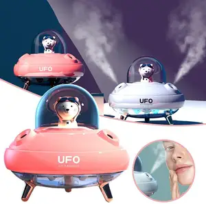 Colorful Lights Sprayer Cartoon Cute UFO Aromatherapy Double Spray USB Portable Cool Mist Humidifier