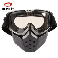 JIEPOLLY OEM Lunettes de protection faciale personnalisées avec logo, lunettes de course moto, lunettes de motocross MX, lunettes de sport, masque facial