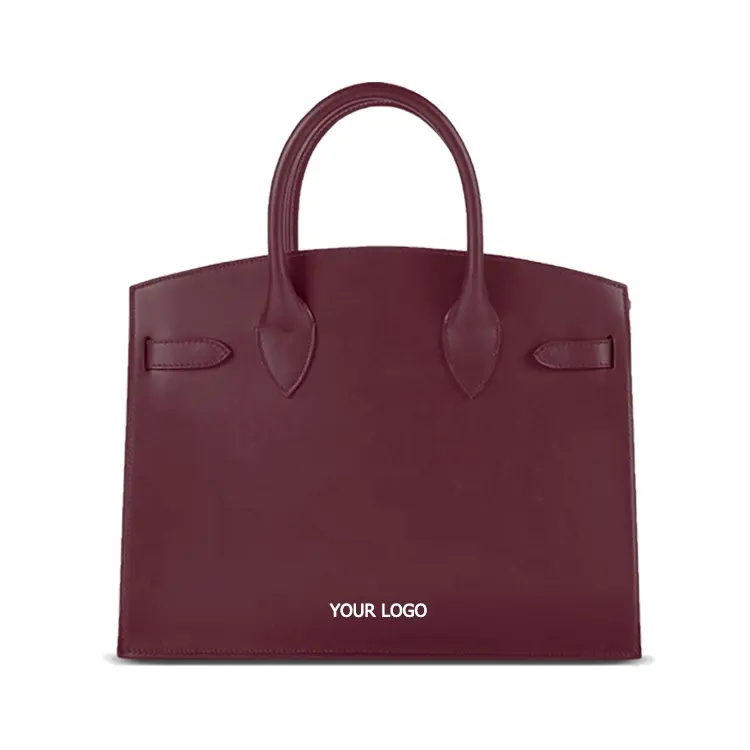 Private Label Trendy Elegant Plain Vegan Leather Stylish Women Handbags Large Capacity Crossbody Tote Bag