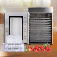 Déshydrateur alimentaire électrique 16 plateaux en acier inoxydable avec écran tactile, minuterie numérique, séchage à air chaud, certifié CE, vente directe usine en gros