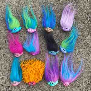 Mini poupées <span class=keywords><strong>Trolls</strong></span> vintage en PVC, poupées porte-bonheur, jouets magiques à cheveux féériques, collection de jouets pour enfants, pour projets scolaires, arts et artisanat, cadeaux de fête - Product Image 2