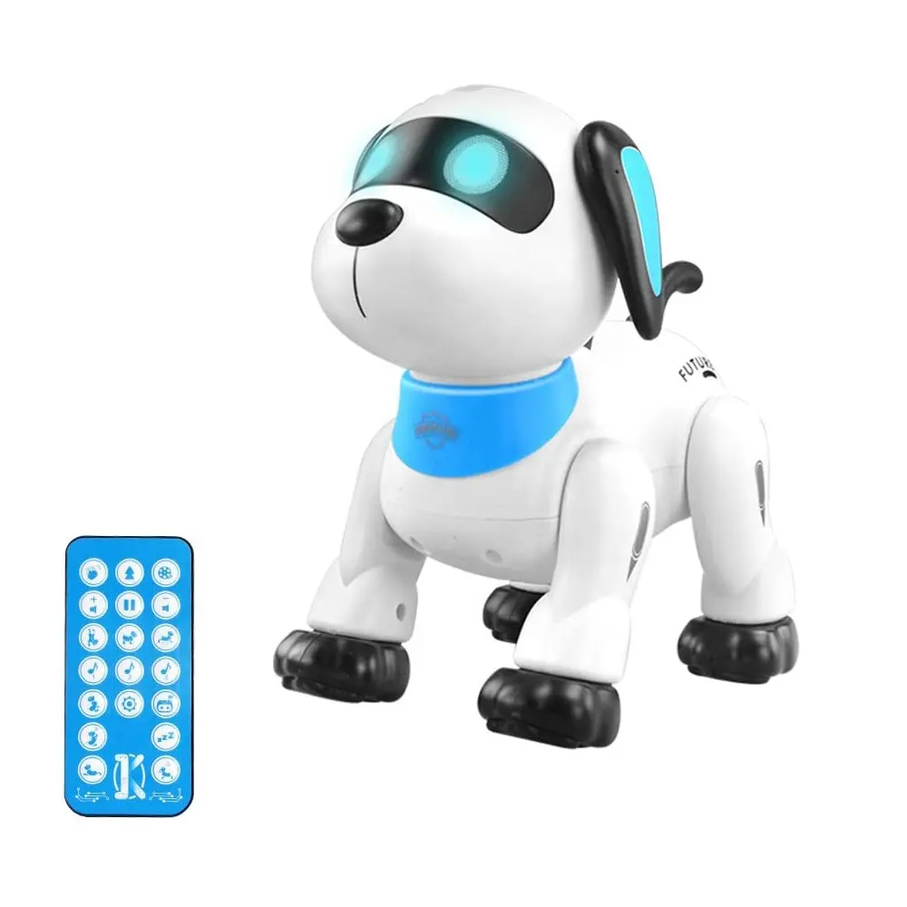 Cucciolo elettronico di acrobazie per animali domestici programmabile intelligente a controllo vocale rc robot dog telecomando toy dog con canto e danza