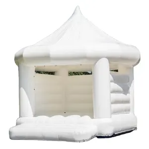 आउटडोर Inflatable शादी की बिक्री के लिए उछालभरी महल, Inflatable सफेद कूद बाउंसर घर