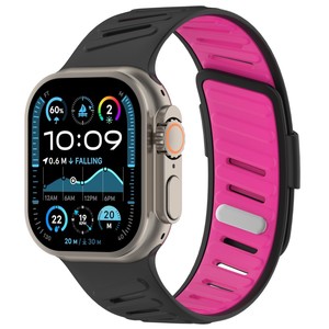 Correa deportiva de silicona a cuadros de dos tonos para Apple Watch Series 10 42mm 46mm para IWatch 9 8 <span class=keywords><strong>7</strong></span> 6 5 41mm 45mm correa de repuesto - Product Image 5