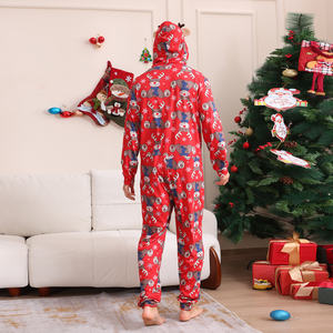 In stock di natale famiglia abbinata tuta di natale capodanno festa di Natale In cotone abbinato pigiama di natale per la famiglia - Product Image 3