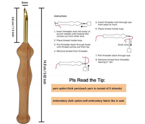 Juego de agujas perforadoras de bordado mágico de madera Kit de costura tejido a mano con aro <span class=keywords><strong>para</strong></span> <span class=keywords><strong>tela</strong></span> y <span class=keywords><strong>tela</strong></span> - Product Image 2