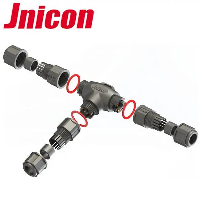 Jnicon 3Way 2 3 4 5 Pin Solderless T ลวด Joint กันน้ำลวดเชื่อมต่อ Ip68