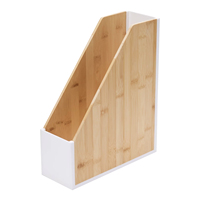 Organizador Giratorio de 360° de Madera A3 Personalizado, Caja de Almacenamiento de Archivos de Oficina de Lujo