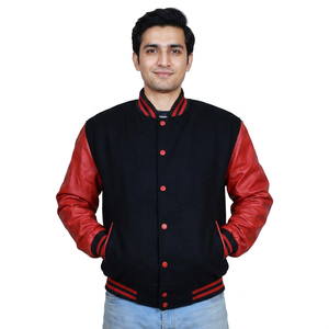 Varsity <b>Jackets</b> Wool Body Genuine Long Sleeves Winter Wear <b>Smart</b> and Stylish Men's <b>Jacket</b> - Product Image 1