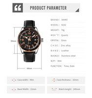 Montre-bracelet SKMEI 9232 style plongeur vintage 2026 – Compagnon de chronométrage pour agents de voyage, voyages à l'étranger et service client