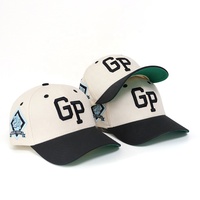 Proveedor OEM, Gorra Deportiva Unisex Europea de 6 Paneles, Logotipo Bordado en 3D, Dos Tonos, Gorras de Béisbol con Visera Curva, Personalizables para Equipos