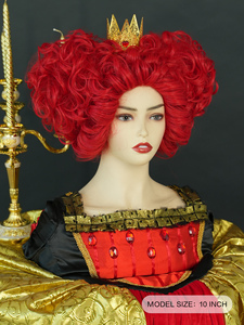 Coeur de reine <span class=keywords><strong>perruque</strong></span> avec couronne Costume filles femmes deux petits pains cheveux synthétiques résistants à la chaleur pour la fête de noël d'halloween - Product Image 4
