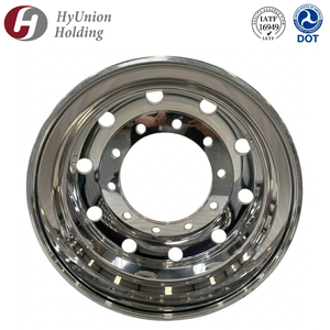 22.5x8.25 Roda Truk Aluminium Tempa untuk Truk Berat Komersial Velg Alloy Ringan Performa Tinggi DDP Tersedia - Product Image 3