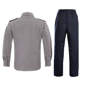 Chemise de travail à manches longues en coton et polyester blanc confortable et au design personnalisé avec épaulettes, uniformes de sécurité pour hommes - Product Image 2