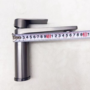 Grifo de lavabo de acero inoxidable color bronce, monomando, de un solo orificio, para montaje en encimera, con válvula mezcladora de agua fría y caliente - Product Image 4