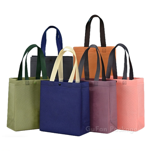 Customizable Promotional Reusable Eco-friendly Non-Woven Fabric Foldable Tote Bag Custom Logo Screen Printed Geometric Pattern