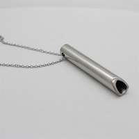 Bijoux personnalisés en acier inoxydable Collier sifflet d'anxiété respiratoire Pendentif