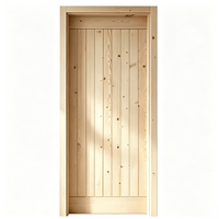 Porte en pin massif non fini, porte à panneau plat en bois uni pour la décoration intérieure d'appartements et d'hôtels