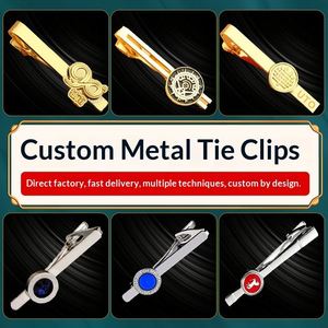 Business High-Grade Alloy Heart Shape <b>Hand</b>-painted Custom Tie Clip with Printable Logo for Company Enterprise School Use - Product Image 3