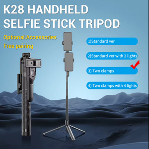 K28 1,75 M Super largo <span class=keywords><strong>Selfie</strong></span> Stick trípode teléfono <span class=keywords><strong>Selfie</strong></span> Stick para Vlog/<span class=keywords><strong>selfie</strong></span>/video 360 grados todo en uno retráctil de aluminio - Product Image 2
