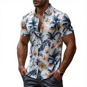Chemise décontractée pour homme, écologique, infroissable, respirante, en sergé, anti-rétrécissement, teinte en fil, anti-boulochage, personnalisable, pour l'été - Product Image 3
