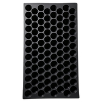 Plateau de semis en plastique PET à 100 alvéoles rondes, plateau de démarrage portable pour la propagation de légumes, fleurs et serres