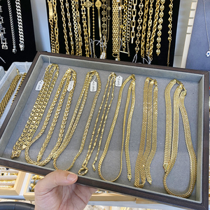 Lot de bijoux en gros plaqué or 18 carats, styles variés, chaînes <span class=keywords><strong>maille</strong></span> cubaine, chaînes <span class=keywords><strong>maille</strong></span> café, colliers et bracelets en vrac 13 - Product Image 6