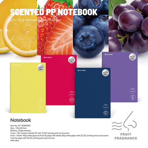 สมุดโน้ตสีสันสดใส กลิ่นผลไม้สี่กลิ่นให้เลือก สมุดโน้ต PP หอม - Product Image 1