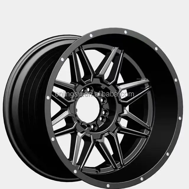 20x10 20x12 Pouces 6x139.7 Offset -44 -12 4x4 Offroad Plat Profond Voiture Jantes En Alliage D'aluminium