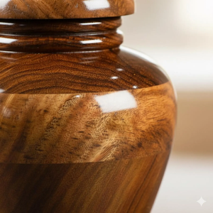 Urna Funeraria de Madera Estilo Antiguo con Superficie Pulida Redonda, Urna para Cenizas Humanas, Oferta Especial 2026 - Product Image 4