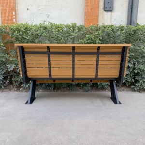 Şehir bahçe için arkalık ile antikorozif PS ahşap tezgah ahşap Park bankı dışında ahşap oturma tezgahı özelleştirmek - Product Image 6