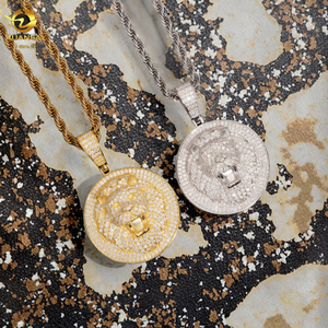 Iced <b>Initial</b> Letter <b>Pendant</b> VVS Moissanite 925 <b>Silver</b> Hip Hop Necklace USA Warehouse Dropshipping Gift for Women – Luxira Export - Product Image 3