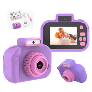 โลโก้ที่กําหนดเองกล้องของเล่น HD 1080P Miniature Mini Retro Vintageกีฬาเด็กกล้องจุลทรรศน์เด็กพลาสติกของเล่นดิจิตอลกล้อง