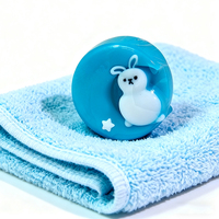 Savon Solide Transparent Fait Main pour Enfants, Motif Lapin et Étoile, Marque Privée, Bain Naturel, Parfum Personnalisé, Savon Professionnel Direct