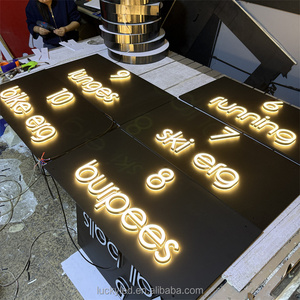 Segno del bagno personalizzato numero di indirizzo della casa segno porta targa con nome della porta moderna illuminata targa della toilette segno con illuminazione - Product Image 3
