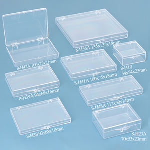 SUNSHING <span class=keywords><strong>polystyrène</strong></span> petites boîtes de rangement à charnières en plastique bijoux bonbons pièces pièces échantillons vitrine ongles pointe conteneurs - Product Image 1