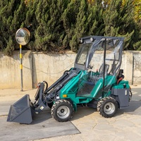 Traktor Kompak HTL28 Micro 4x4 dengan Backhoe Wheel Loader dan Boom Teleskopik, Kapasitas Angkut 500kg, Bertenaga Bensin untuk Pertanian
