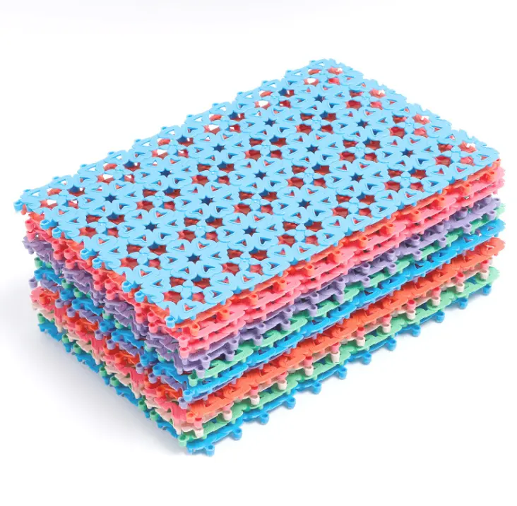 Candy color stitching square love pet mat mesh antiscivolo pet floor cat cage tappetino antiscivolo pet dog cage cassa kennel mat