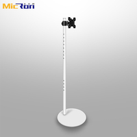 Base Giratoria Premium Blanca de 360 Grados para TV de 14-32 Pulgadas, Soporte de TV con Pedestal Redondo VESA 100x100, Capacidad de Carga de 10 kg, Soporte de Pared para TV