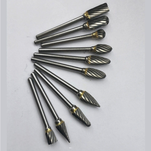 10 adet Tungsten karbür freze kesicisi döner matkap takım 2.35/3mm 1/8 ''Shank matkap uçları çift elmas Metal taşlama ağaç İşleme - Product Image 1