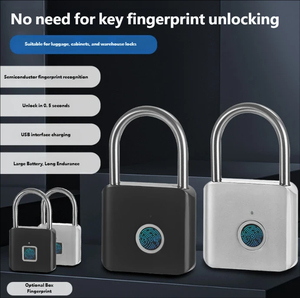 Cadenas intelligent à empreinte digitale avec logo personnalisé, en alliage <span class=keywords><strong>de</strong></span> zinc, rechargeable par USB, pour casiers <span class=keywords><strong>de</strong></span> gym, <span class=keywords><strong>de</strong></span> sport, d'école et <span class=keywords><strong>de</strong></span> personnel - Product Image 5