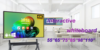 Tableau blanc interactif intelligent 65 pouces 4K UHD à écran tactile capacitif/infrarouge 20 points, double système d'exploitation (Android/Windows), 48MP