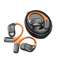 Écouteurs sans fil OWS pour réunions d'affaires, appels HD clairs, avec boucle d'oreille, contrôle tactile V5.4, étanchéité IPX-2 intégrée