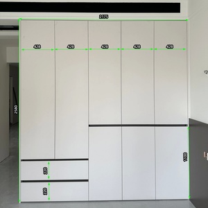 Custom Modular <b>Bedroom</b> Wardrobe <b>Storage</b> <b>Cabinet</b> Large Capacity Eco-Friendly for Apartment Villa Hotel Minimalist Home Furniture - Product Image 1