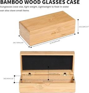 Vente en gros de lunettes sur mesure, lunettes de soleil avec logo personnalisé, étuis en <span class=keywords><strong>bois</strong></span> de bambou faits à la main, emballages pour lunettes - Product Image 6