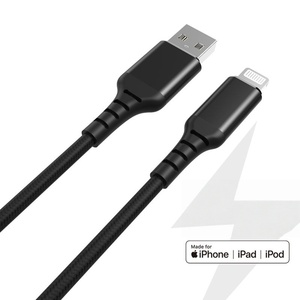 <span class=keywords><strong>C</strong></span>âble <span class=keywords><strong>USB</strong></span> vers 8 broches certifié MFi, tressé en nylon avec gaine en PVC, charge rapide 3A, prix usine, pour iPhone/iPad - Product Image 4